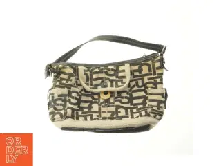 Skuldertaske i beige og sort mønster fra Sprit (str. 44x27 cm)