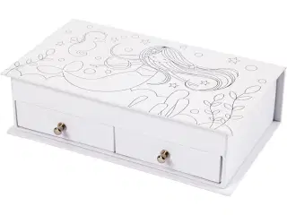 Elegant Smykkeskrin med Havfruemotiv og Spejl