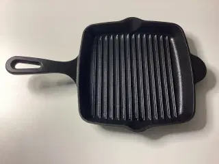 Pæn og velholdt sort støbejerns grillpande