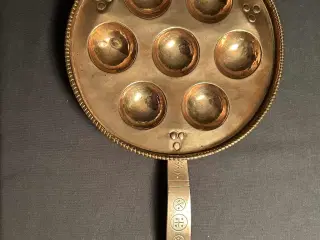 Æbleskivepande i kobber