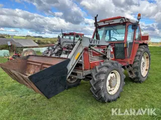 Veteran traktor FIAT 100-90 DT med veto frontlæsse