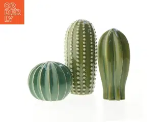 Keramiske kaktus figurer (str. 18 cm og 16 cm og 8 cm)