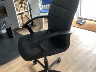 Kontorstol sort kunstlæder