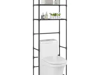 Opbevaringsstativ med 3 hylder 53x28x169 cm sort