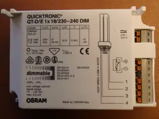 Trafo Elektronisk 18W regulerbar 100-10%