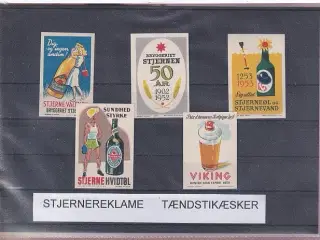 Stjernereklame til Tændstikæsker -  5 Stk.