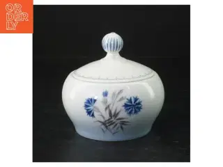 Dementer blå kornblomst B&G porcelænssukkerskål fra B&G, Demeter (str. H. 11,5 cm. ø. 11,5 cm)