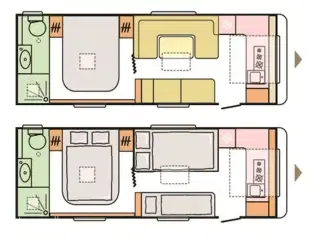 2026 - Adria Alpina 663 HT TWIN AXEL   Fritstående dobbeltseng på tværs, ende-bade-værelse, frontkøkken, ALDE, panorama-vindue, TWIN aksel!