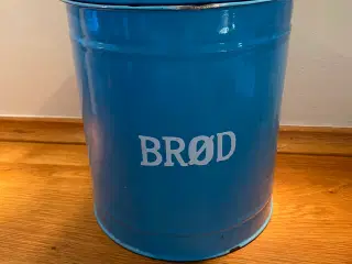 Madam Blå emalje brødbeholder