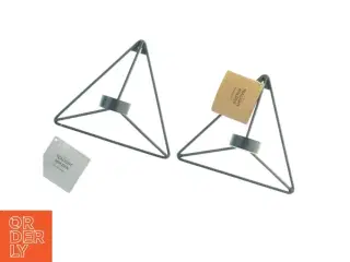 Geometriske fyrfadsstager fra Jysk (str. 10x18x16 cm)