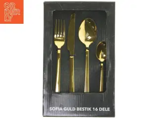 Guld bestiksæt fra Coop (str. 16 dele)