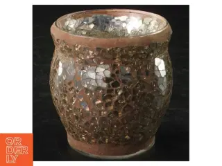Dekorativ Lisbeth Dahl glasmosaik vase lysestage (str. H. 8 cm ø. 7,5 cm)