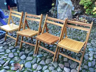 Træ stole, klapstole