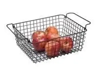 6 stk. Trådnetskurv sort GN 1/2 H120 mm