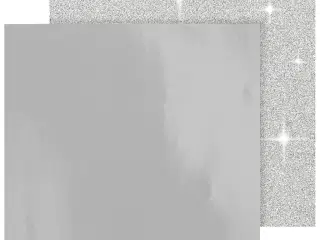 Eksklusivt Designpapir 30,5x30,5 cm - 2 ark Sølv