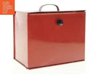 Rød Metalkasse (str. 19 x 24 cm)