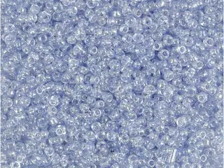 Rocaiperler, diam. 1,7 mm, str. 15/0, hulstr. 0,5-0,8 mm, lyseblå, 25g/ 1 pk.