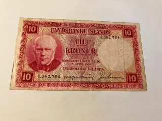 10 Kronur 1928 Iceland