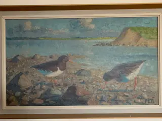 Maleri med fugle - Peder Larsen Birkebjerg