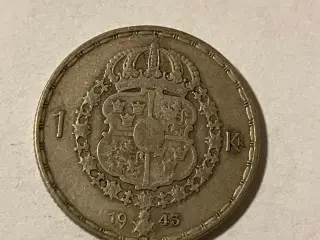 1 Krona 1943 Sweden - Silver