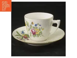 B&G Saksisk blomst kaffekop 102 (str. Ø 13,5&6x9,5 cm)