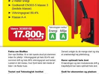 Bio Max Pille fyr sælges nyt.