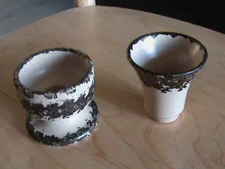AM keramik vase lysestage, sæt