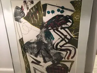 Litografi, Jan Voss, 75x56 cm.
