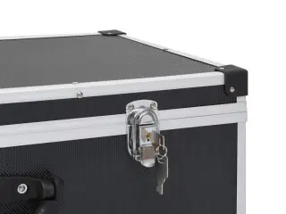 CD-kasse til 80 CD'er aluminium ABS sort