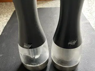 Herstal salt og peber kværn. Batteridrevet.