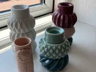 LYSESTAGER OG VASE