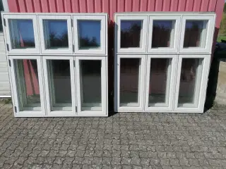 3 Fags Dannebrogsvinduer Træ/Alu BxH 158x166