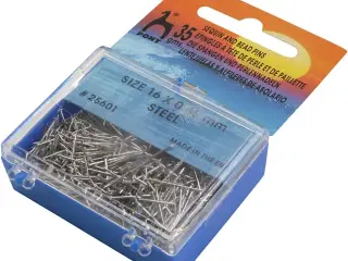 Kvalitets knappenåle 16 mm - Sølv, 35g pr. pakke