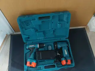 Makita akku-boremaskinesæt med oplader, lygte og k