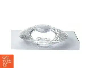 Lysestage i glas til fyrfadslys (str. 13 cm)