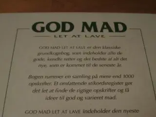 GOD MAD Let at lave.