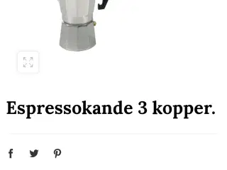 LILLE EKSPRESSO KANDE TIL 3 KOPPER 