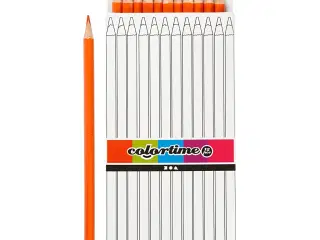 Colortime Farveblyanter, L: 17 cm, mine 3 mm, orange, 12stk./ 1 pk.
