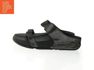 Sorte sandaler med glitter (str. 40)