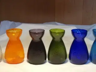Ovale hamret hyacintglas fra Kastrup/Fyens Glasvær