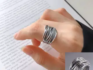 * Sterlingsølv; Fedeste wrap-fingerring