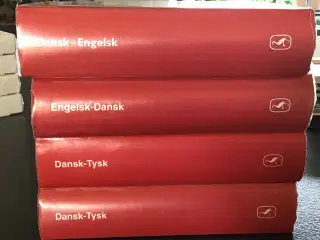 Gyldendals røde ordbøger 4 stk