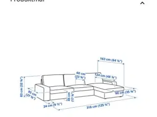 KIVIK 4-pers. sofa med chaiselong, Gunnared beige