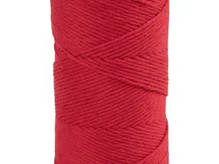 Rød Macramé Snor 198m - 2mm, Genanvendt Materiale