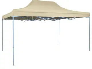 Foldbart telt pop-up 3 x 4,5 m cremefarvet
