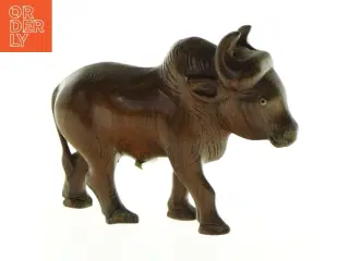 Træfigur af bøffel (str. 12 x 10 cm)