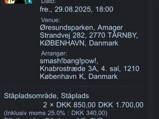 Ed Sheeran koncert Fredag d. 29. August