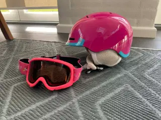 Salomon skihjelm og skibriller til barn