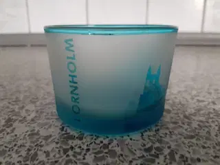 Blå glas skål