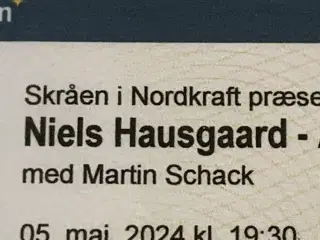 Niels Hausgaard 2 stk billetter 5 maj Aalborg